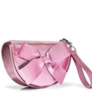 Bath & Body Works - Travel Bag - Clutch Purse Case - Zip Up - Shiny Pink